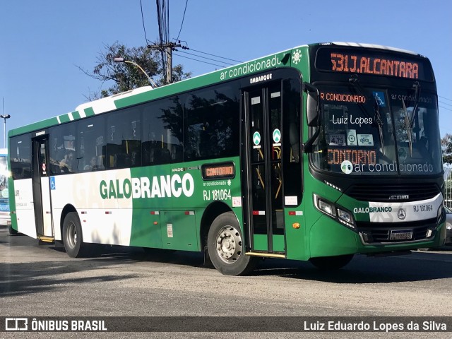 Viação Galo Branco RJ 181.064 na cidade de Niterói, Rio de Janeiro, Brasil, por Luiz Eduardo Lopes da Silva. Número da foto: #10501720.