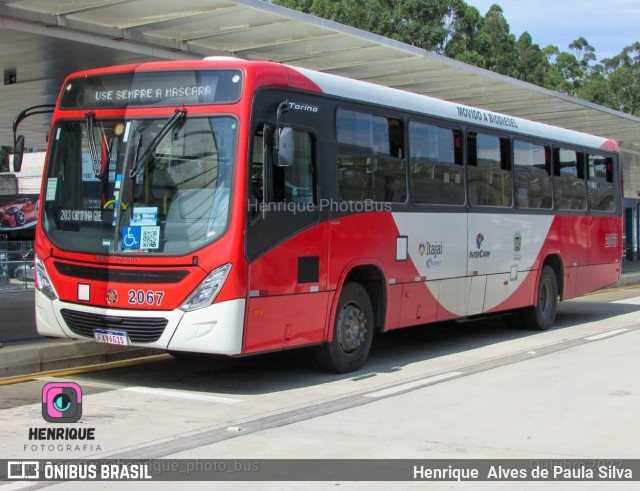Itajaí Transportes Coletivos 2067 na cidade de Campinas, São Paulo, Brasil, por Henrique Alves de Paula Silva. Número da foto: #10502391.