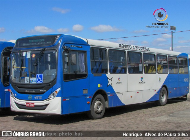 Onicamp Transporte Coletivo 4910 na cidade de Campinas, São Paulo, Brasil, por Henrique Alves de Paula Silva. Número da foto: #10504590.