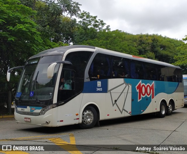 Auto Viação 1001 3403 na cidade de São Paulo, São Paulo, Brasil, por Andrey  Soares Vassão. ID da foto: 10507580.