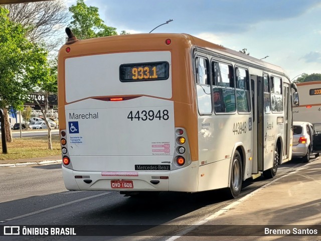 Auto Viação Marechal Brasília 443948 na cidade de Taguatinga, Distrito Federal, Brasil, por Brenno Santos. Número da foto: #10506021.