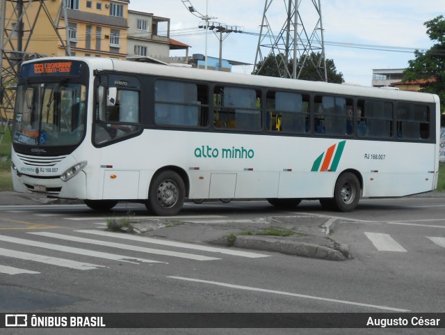 Transportes e Turismo Alto Minho RJ 168.007 na cidade de Nova Iguaçu, Rio de Janeiro, Brasil, por Augusto César. ID da foto: 10507668.