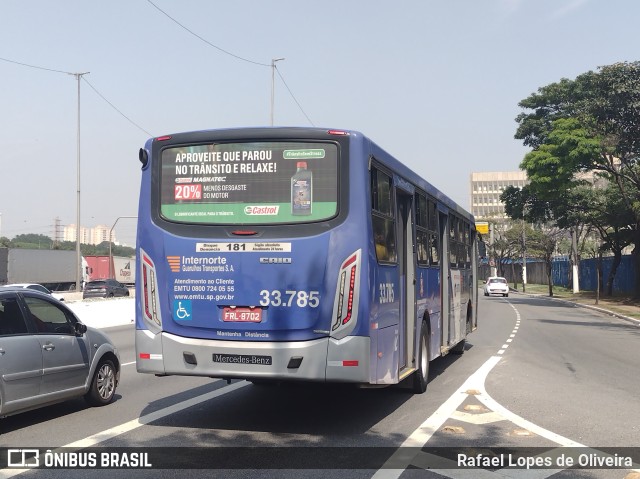 Guarulhos Transportes 33.785 na cidade de São Paulo, São Paulo, Brasil, por Rafael Lopes de Oliveira. Número da foto: #10504339.