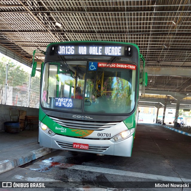 BBTT - Benfica Barueri Transporte e Turismo 00701 na cidade de Jandira, São Paulo, Brasil, por Michel Nowacki. Número da foto: #10507713.