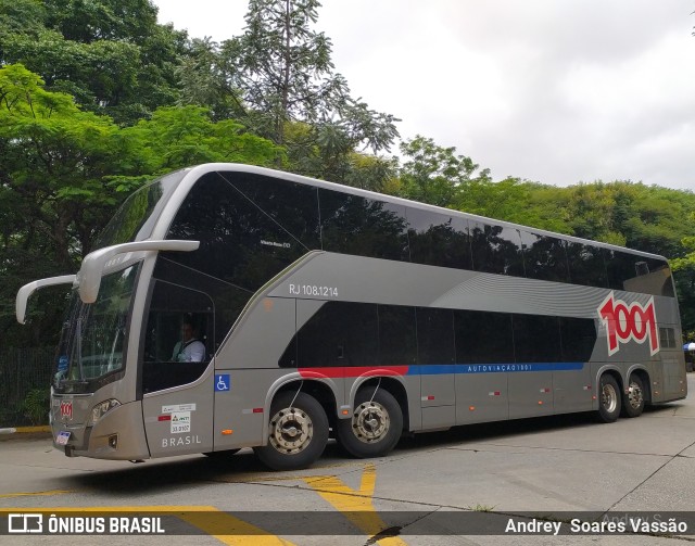 Auto Viação 1001 Rj 108.1214 na cidade de São Paulo, São Paulo, Brasil, por Andrey  Soares Vassão. ID da foto: 10507562.