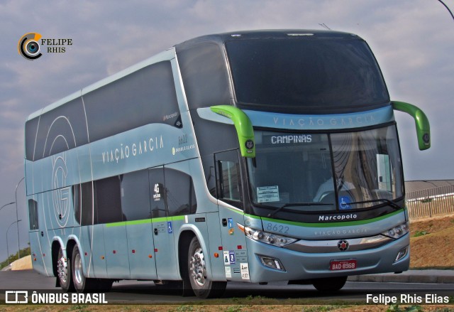 Viação Garcia 8622 na cidade de Campinas, São Paulo, Brasil, por Felipe Rhis Elias. Número da foto: #10506042.