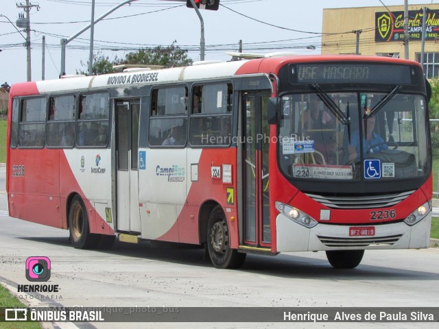 Expresso CampiBus 2236 na cidade de Campinas, São Paulo, Brasil, por Henrique Alves de Paula Silva. ID da foto: 10504636.