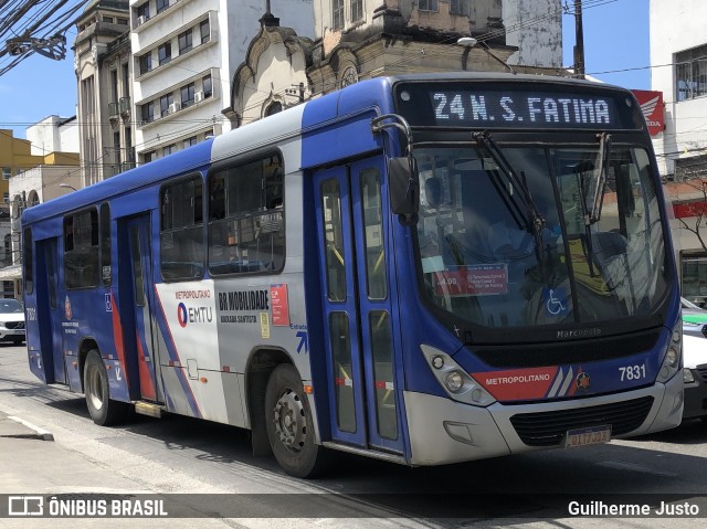 BR Mobilidade Baixada Santista 7831 na cidade de Santos, São Paulo, Brasil, por Guilherme Justo. Número da foto: #10508742.