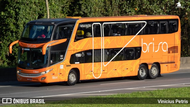 Brisa Ônibus 11864 na cidade de Joinville, Santa Catarina, Brasil, por Vinicius Petris. Número da foto: #10509595.