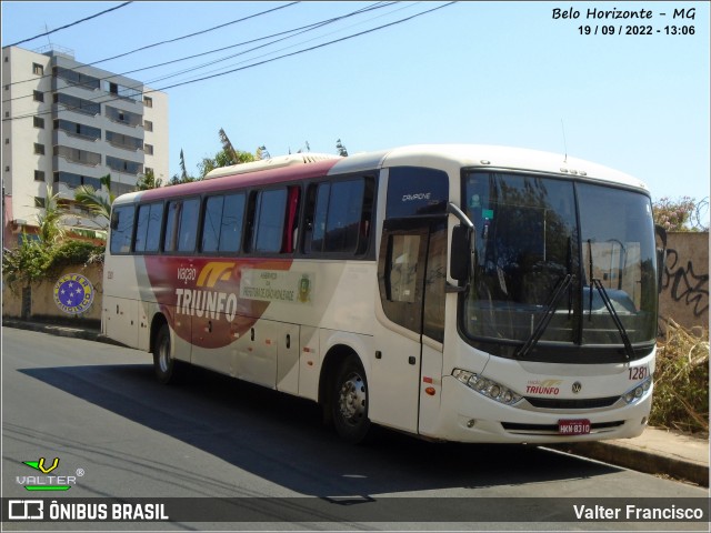 Viação Triunfo 1281 na cidade de Belo Horizonte, Minas Gerais, Brasil, por Valter Francisco. ID da foto: 10508739.