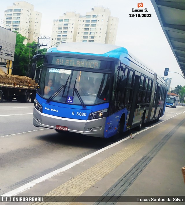 Viação Paratodos > São Jorge > Metropolitana São Paulo > Mobibrasil 6 3080 na cidade de São Paulo, São Paulo, Brasil, por Lucas Santos da Silva. Número da foto: #10507955.