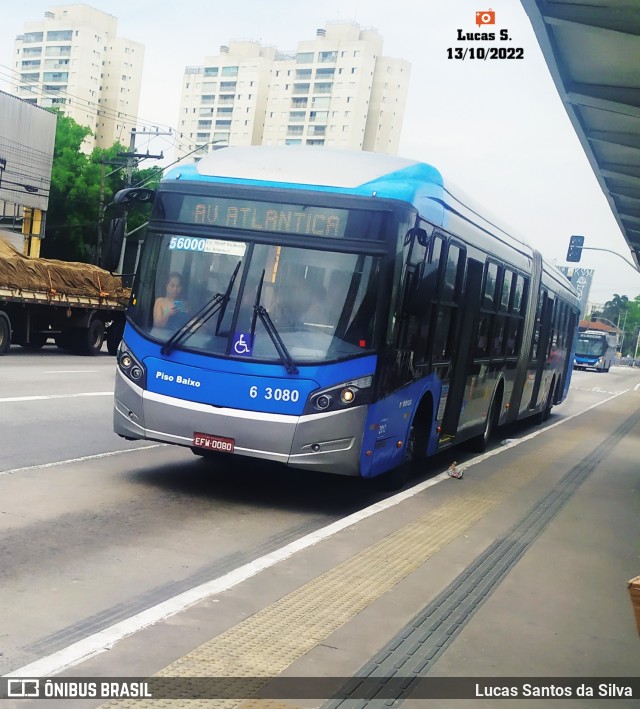 Viação Paratodos > São Jorge > Metropolitana São Paulo > Mobibrasil 6 3080 na cidade de São Paulo, São Paulo, Brasil, por Lucas Santos da Silva. ID da foto: 10507955.