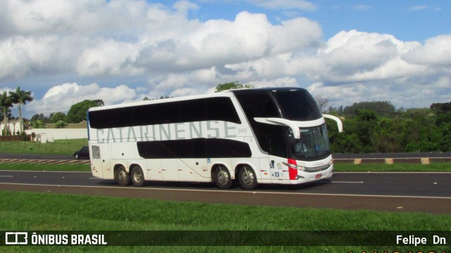 Auto Viação Catarinense 3400 na cidade de Cascavel, Paraná, Brasil, por Felipe  Dn. Número da foto: #10510596.