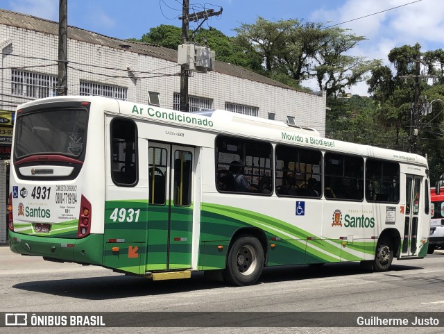 Viação Piracicabana Santos 4931 na cidade de Santos, São Paulo, Brasil, por Guilherme Justo. Número da foto: #10508765.