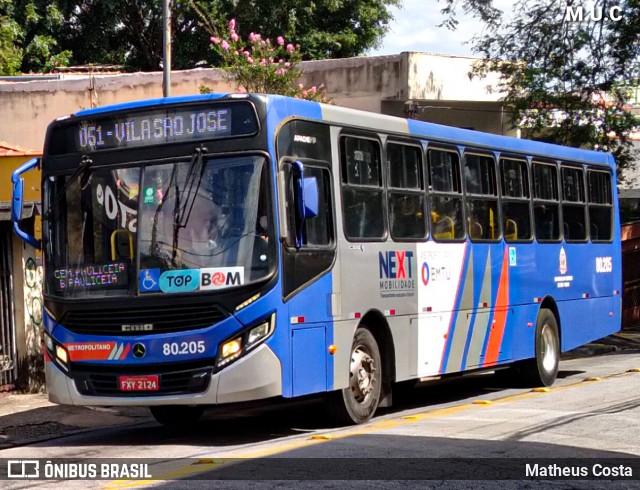Next Mobilidade - ABC Sistema de Transporte 80.205 na cidade de São Bernardo do Campo, São Paulo, Brasil, por Matheus Costa. Número da foto: #10508725.