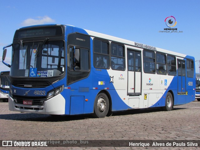 Onicamp Transporte Coletivo 4922 na cidade de Campinas, São Paulo, Brasil, por Henrique Alves de Paula Silva. ID da foto: 10508075.