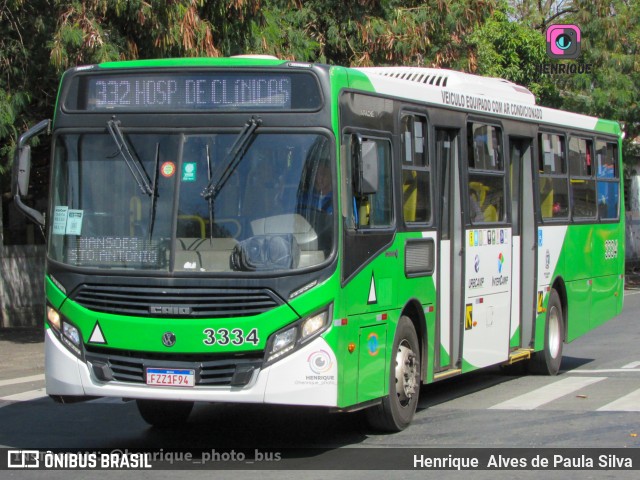 VB Transportes e Turismo 3334 na cidade de Campinas, São Paulo, Brasil, por Henrique Alves de Paula Silva. Número da foto: #10508282.