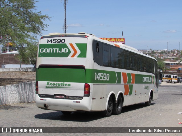 Empresa Gontijo de Transportes 14590 na cidade de Caruaru, Pernambuco, Brasil, por Lenilson da Silva Pessoa. ID da foto: 10508769.