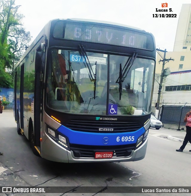 Transwolff Transportes e Turismo 6 6955 na cidade de São Paulo, São Paulo, Brasil, por Lucas Santos da Silva. Número da foto: #10507951.