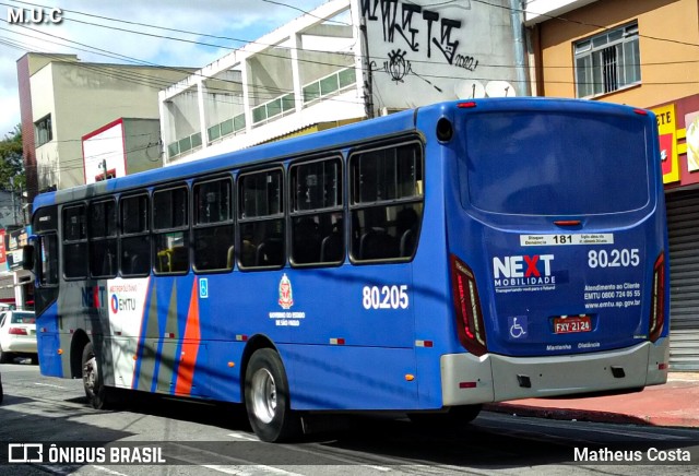 Next Mobilidade - ABC Sistema de Transporte 80.205 na cidade de São Bernardo do Campo, São Paulo, Brasil, por Matheus Costa. ID da foto: 10508732.