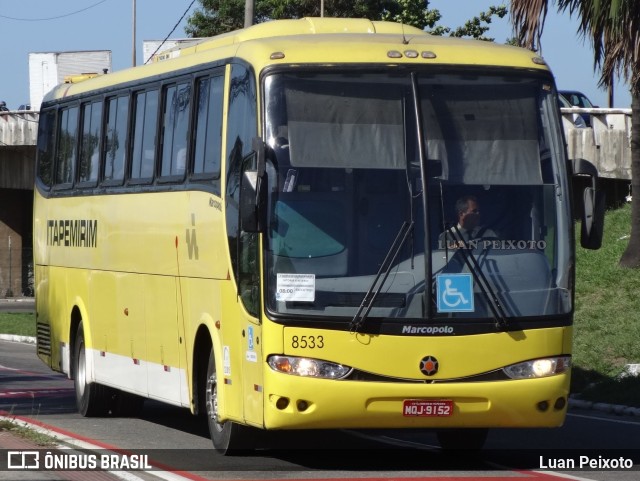 Viação Itapemirim 8533 na cidade de Vitória, Espírito Santo, Brasil, por Luan Peixoto. ID da foto: 10512771.