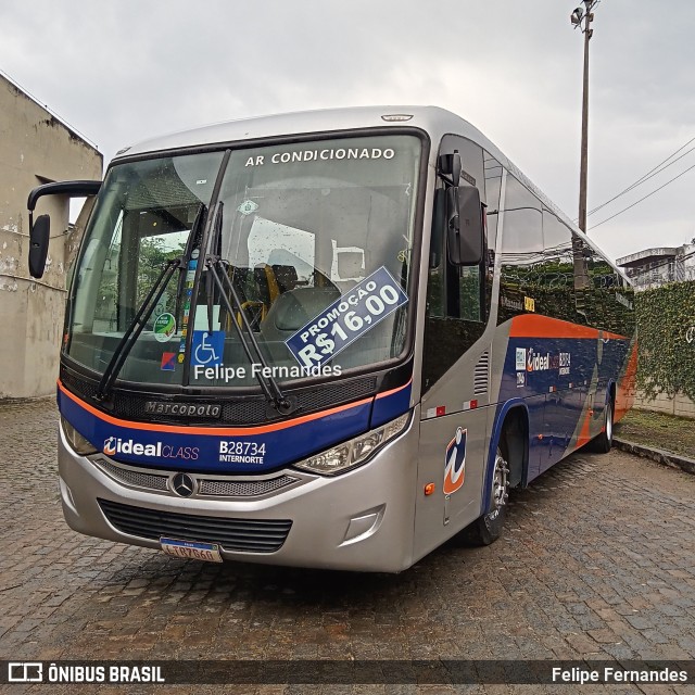 Viação Ideal B28734 na cidade de Rio de Janeiro, Rio de Janeiro, Brasil, por Felipe Fernandes. Número da foto: #10513461.