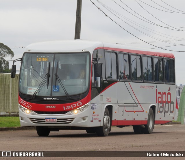 Viação Santana Iapó 3802 na cidade de Ponta Grossa, Paraná, Brasil, por Gabriel Michalski. ID da foto: 10512699.