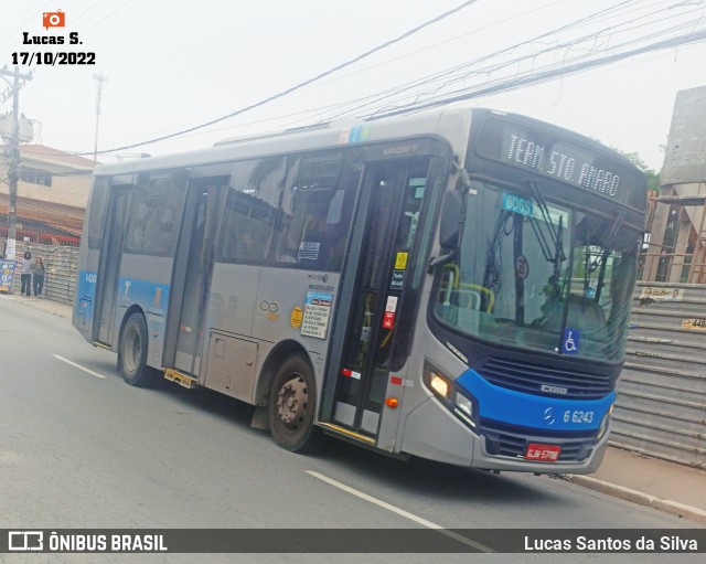 Transwolff Transportes e Turismo 6 6243 na cidade de São Paulo, São Paulo, Brasil, por Lucas Santos da Silva. ID da foto: 10514042.