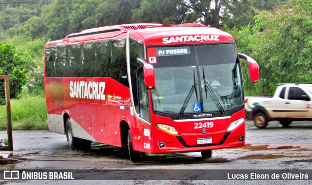 Viação Santa Cruz 22419 na cidade de Alfenas, Minas Gerais, Brasil, por Lucas Elson de Oliveira. ID da foto: 10514825.