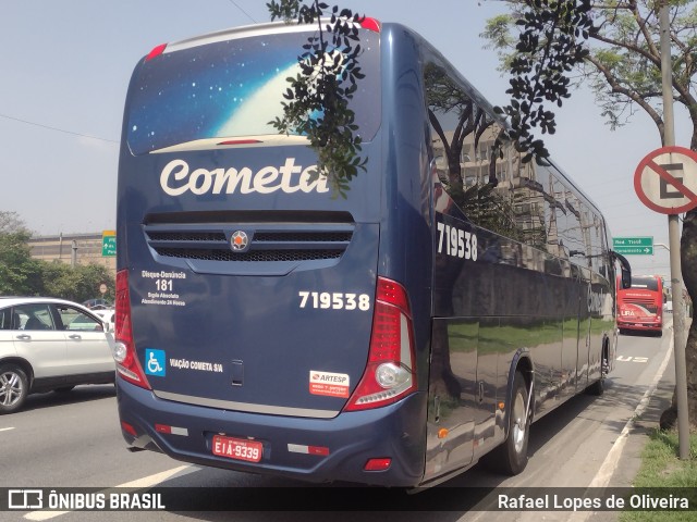 Viação Cometa 719538 na cidade de São Paulo, São Paulo, Brasil, por Rafael Lopes de Oliveira. ID da foto: 10513976.