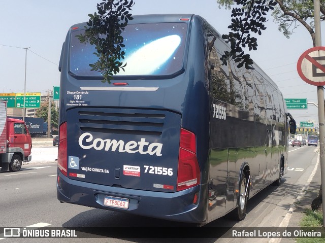 Viação Cometa 721556 na cidade de São Paulo, São Paulo, Brasil, por Rafael Lopes de Oliveira. ID da foto: 10513961.