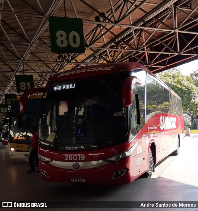 Viação Santa Cruz 26019 na cidade de São Paulo, São Paulo, Brasil, por Andre Santos de Moraes. ID da foto: 10515944.