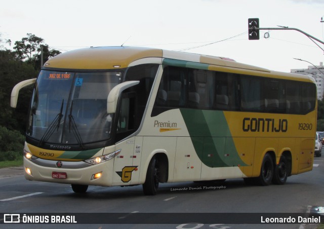 Empresa Gontijo de Transportes 19290 na cidade de Juiz de Fora, Minas Gerais, Brasil, por Leonardo Daniel. ID da foto: 10515219.