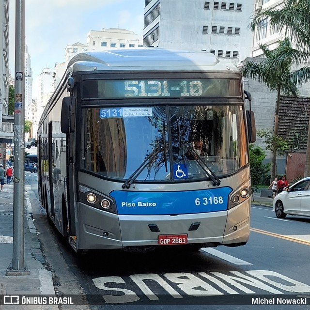 Viação Paratodos > São Jorge > Metropolitana São Paulo > Mobibrasil 6 3168 na cidade de São Paulo, São Paulo, Brasil, por Michel Nowacki. Número da foto: #10515890.