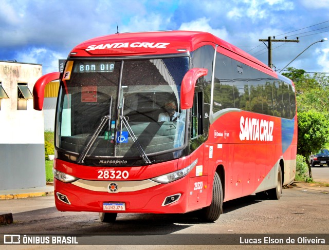 Viação Santa Cruz 28320 na cidade de Alfenas, Minas Gerais, Brasil, por Lucas Elson de Oliveira. ID da foto: 10514524.