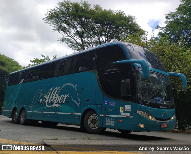 Allper Transportes e Turismo 11 na cidade de São Paulo, São Paulo, Brasil, por Andrey  Soares Vassão. ID da foto: 10518191.