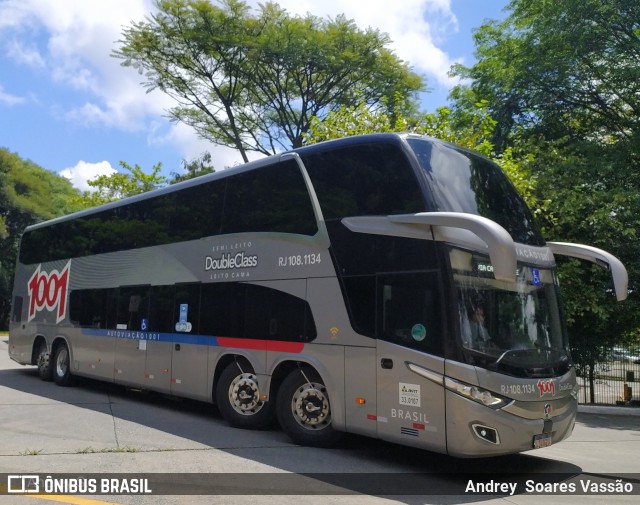 Auto Viação 1001 RJ 108.1134 na cidade de São Paulo, São Paulo, Brasil, por Andrey  Soares Vassão. ID da foto: 10516569.