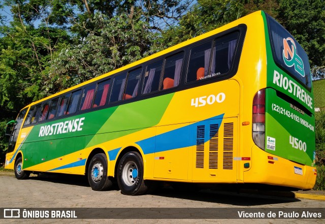 Riostrense Turismo 4500 na cidade de Cachoeira Paulista, São Paulo, Brasil, por Vicente de Paulo Alves. ID da foto: 10518620.