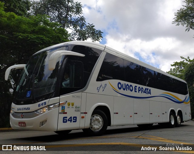 Viação Ouro e Prata 649 na cidade de São Paulo, São Paulo, Brasil, por Andrey  Soares Vassão. Número da foto: #10516655.