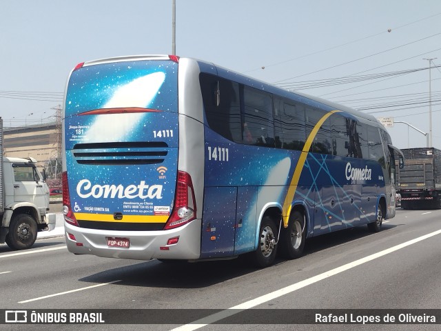 Viação Cometa 14111 na cidade de São Paulo, São Paulo, Brasil, por Rafael Lopes de Oliveira. ID da foto: 10516738.