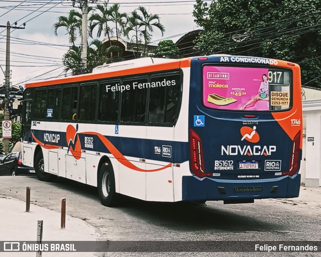 Viação Novacap B51612 na cidade de Rio de Janeiro, Rio de Janeiro, Brasil, por Felipe Fernandes. Número da foto: #10516843.