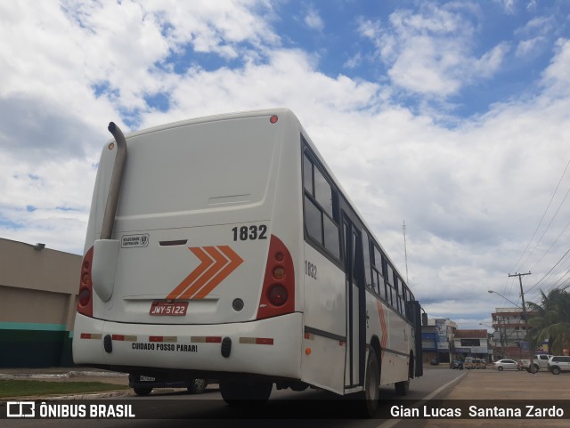 Transvida Transporte Coletivo 1832 na cidade de Ji-Paraná, Rondônia, Brasil, por Gian Lucas  Santana Zardo. ID da foto: 10516881.