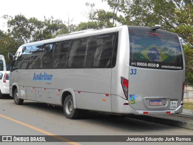 Andritur Transportes e Turismo 33 na cidade de Blumenau, Santa Catarina, Brasil, por Jonatan Eduardo Jurk Ramos. ID da foto: 10519722.