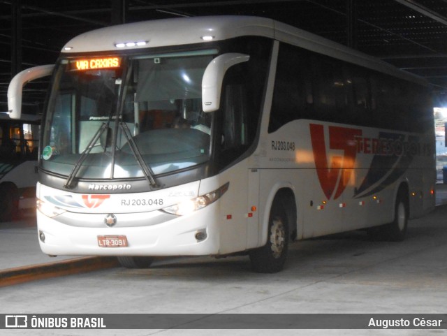 Viação Teresópolis RJ 203.048 na cidade de Nova Iguaçu, Rio de Janeiro, Brasil, por Augusto César. ID da foto: 10524705.