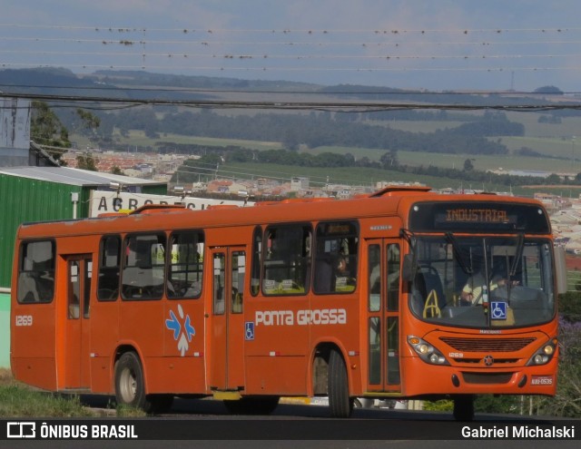 VCG - Viação Campos Gerais 1269 na cidade de Ponta Grossa, Paraná, Brasil, por Gabriel Michalski. ID da foto: 10522776.