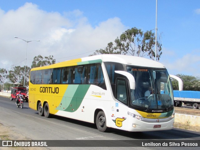 Empresa Gontijo de Transportes 18040 na cidade de Caruaru, Pernambuco, Brasil, por Lenilson da Silva Pessoa. ID da foto: 10522868.