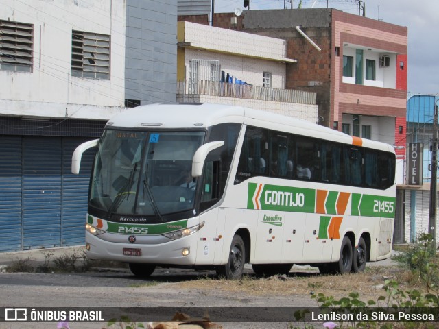 Empresa Gontijo de Transportes 21455 na cidade de Caruaru, Pernambuco, Brasil, por Lenilson da Silva Pessoa. ID da foto: 10522812.