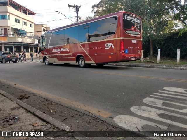 Santa Maria Fretamento e Turismo 155 na cidade de São Bernardo do Campo, São Paulo, Brasil, por Gabriel Garves. ID da foto: 10443013.