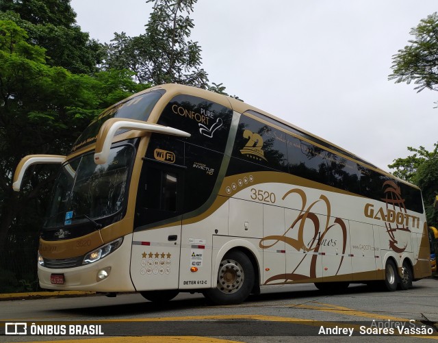 Auto Viação Gadotti 3520 na cidade de São Paulo, São Paulo, Brasil, por Andrey  Soares Vassão. ID da foto: 10439675.