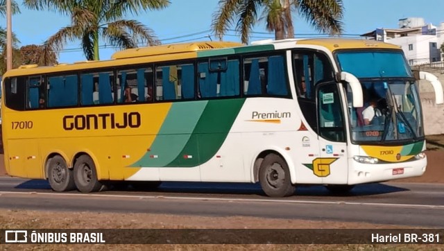 Empresa Gontijo de Transportes 17010 na cidade de Betim, Minas Gerais, Brasil, por Hariel BR-381. ID da foto: 10440882.